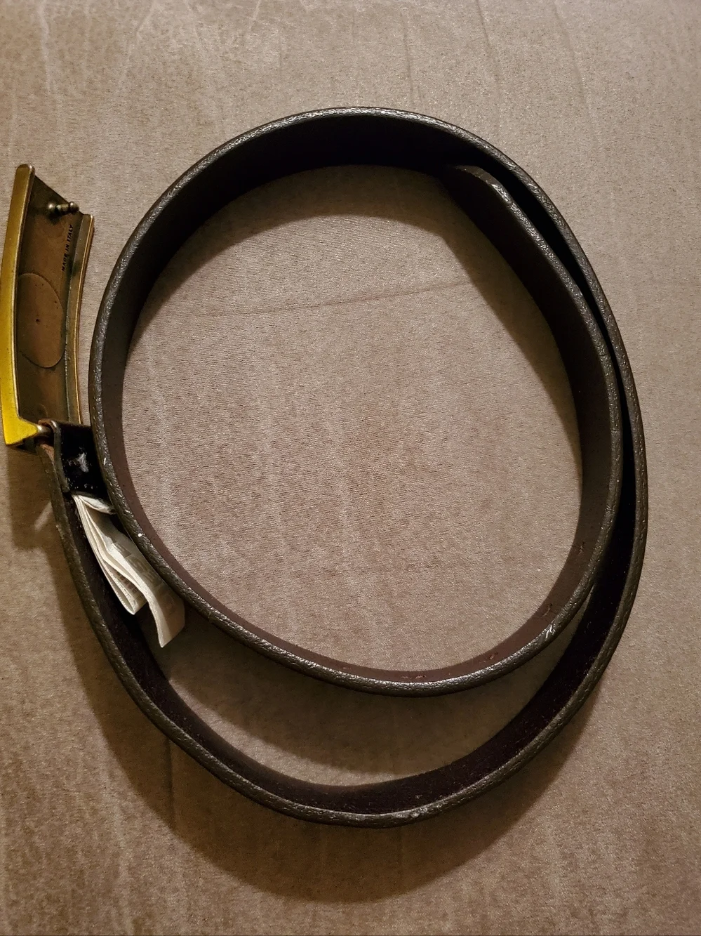 Diesel Only The Brave Espresso Color Italian Leather belt RARE Vintage EUC 90cm